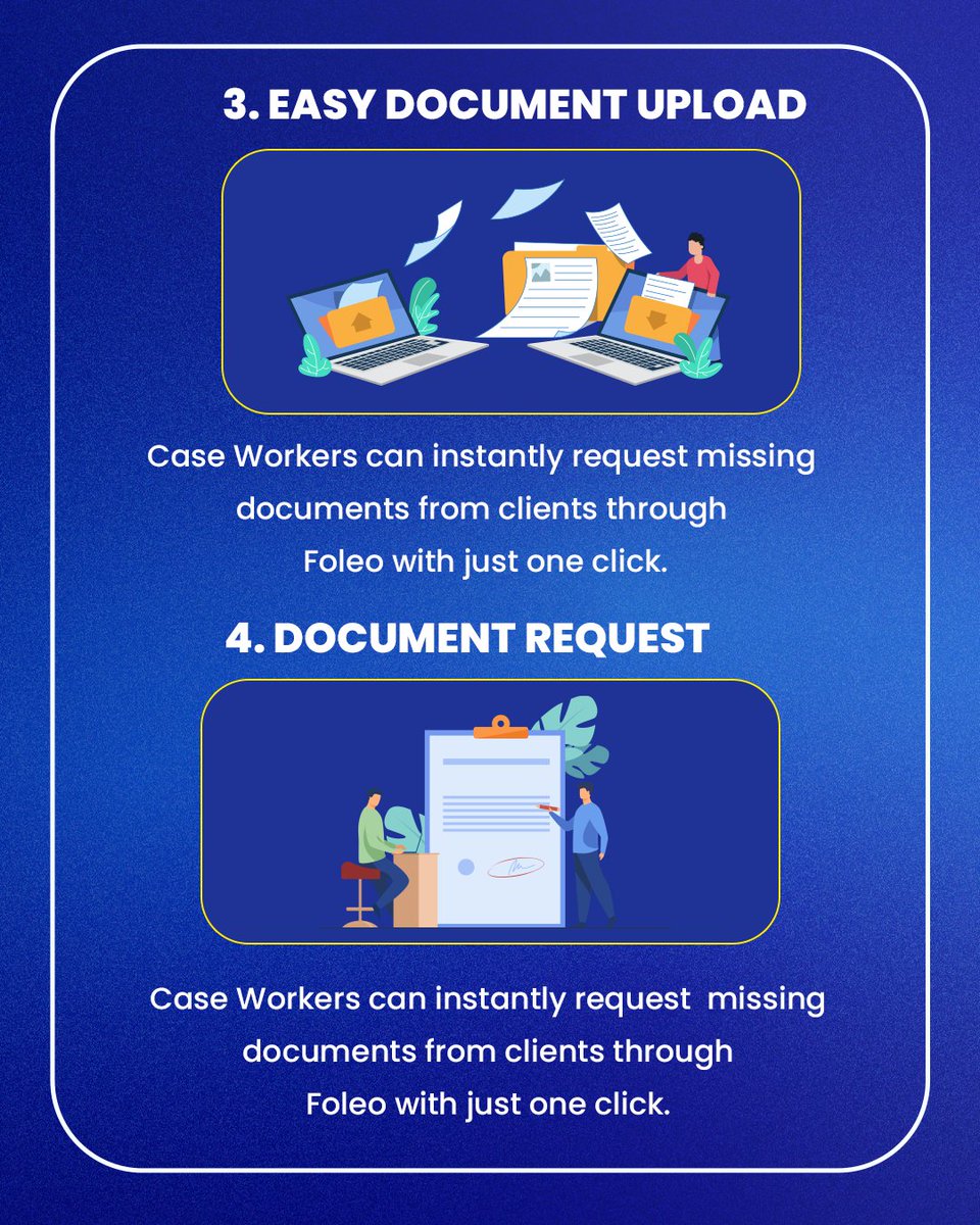 Foleo_LC's tweet image. Manage clients, docs, roles &amp;amp; CRS scores — all in one platform!
Join Foleo and streamline your immigration workflow
Link - foleo.labour-connect.com
#Foleo #ImmigrationTech #SmartWorkflow #VisaConsultants #immigrationsoftware