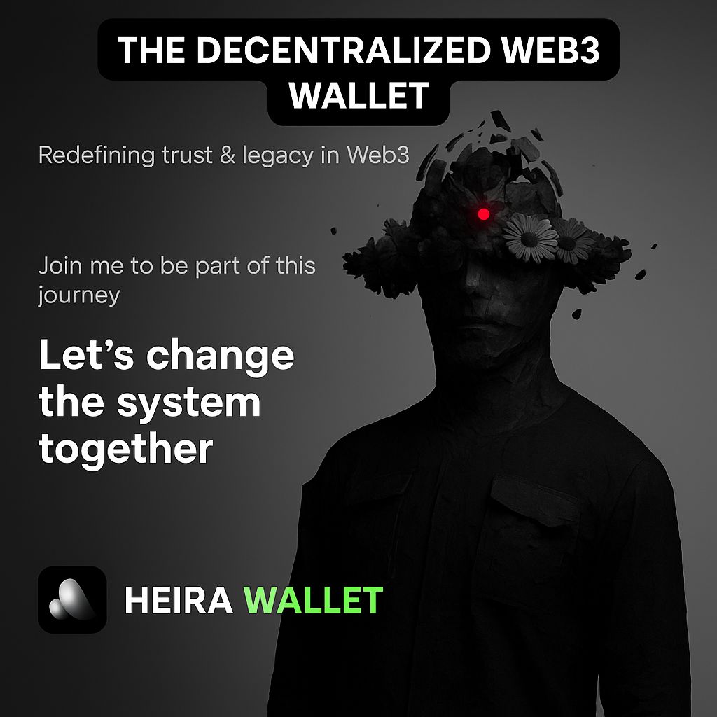 Tired of losing access to your crypto or relying on screenshots for P2P trades?

<a href="/Heira_Wallet/">Heira Wallet</a>  is changing that — with smart inheritance, real-time verification, and full Web3 control.

Let’s build a safer, smarter crypto future.  
#HeiraWallet