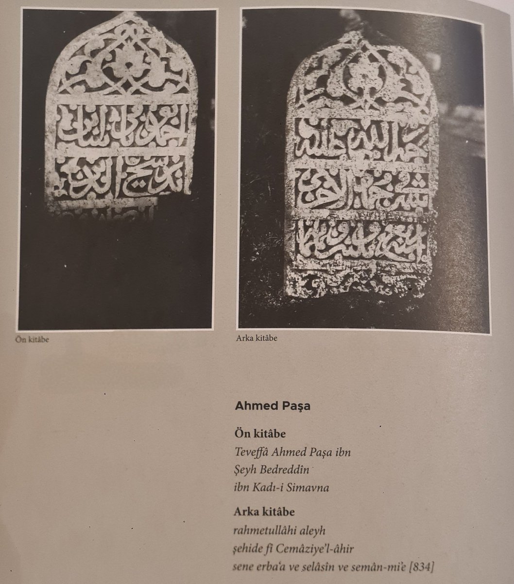 Şeyh Bedreddin'in, Bursa Pınarbaşı'nda Osmanlı zamanında kurulan müslümân mezarlığında medfun olan oğlu Ahmed Paşa'nın taşı.

Kitapta yok dediğiniz abuk subuk spekülatif komple teorileri. Bu işleri bilenden ehlinden öğrenin. Vebal almayın. Ben uyardım.