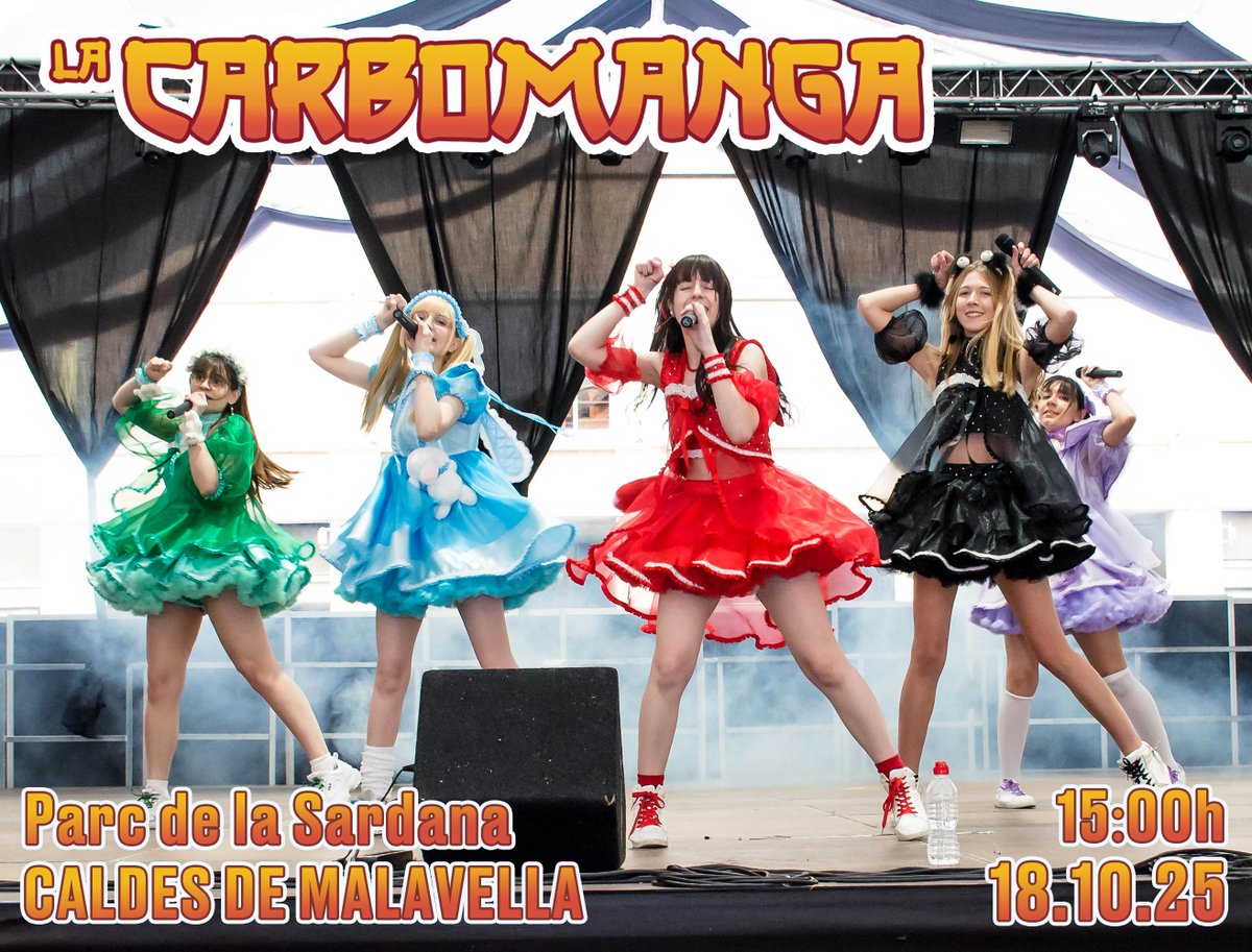 ¡Este sábado concierto en La CarboManga!

SETLIST
N.P.C - 夜光性アミューズ (Yoruami)
My life - CY8ER
Pararira Dance- i-COL
RomanceWAVE - Mellow Life
Goku LOVE Jodo - クマリデパート(Qumali Depart)
Endless summer - APPARE!

‧₊˚♪ 𝄞₊˚⊹‧₊˚♪ 𝄞₊˚⊹‧₊˚♪ 𝄞₊˚⊹‧₊˚♪ 𝄞₊˚