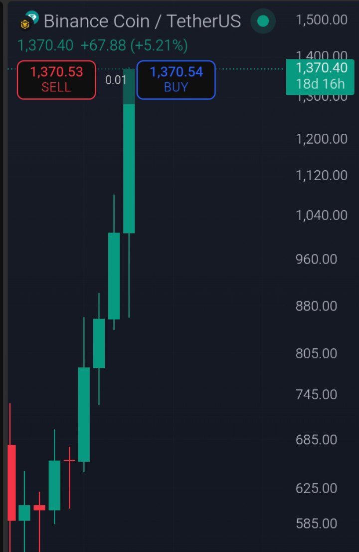 AshCrypto's tweet image. $BNB JUST HIT A NEW ATH OF $1,370