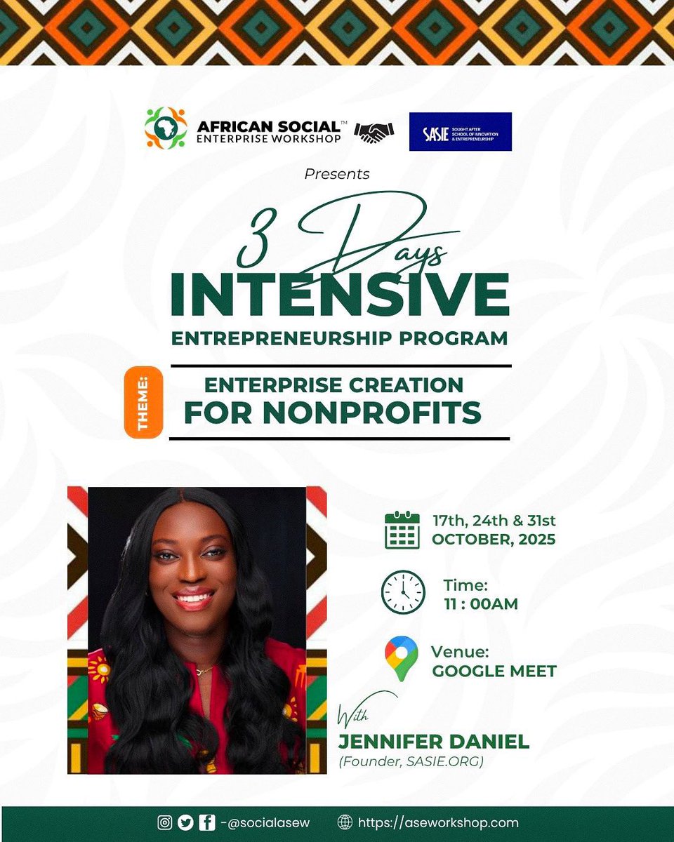 Speaker Reveal! 🥳

We’re thrilled to announce that Jennifer Daniel, Founder of SASIE.ORG, <a href="/sasieorg/">SASIE</a> will be leading this year’s Enterprise Creation for Nonprofits (EC-NP) Program! 🎉

With her wealth of experience in nonprofit innovation and social