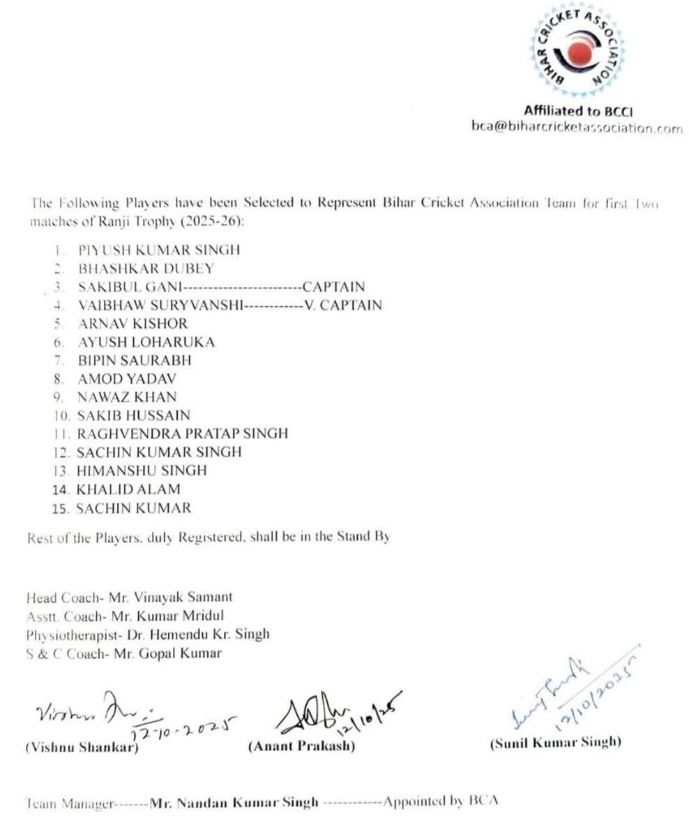Shruti_v31's tweet image. 14 year old Vaibhav Suryavanshi appointed as Vice Captain of Bihar Ranji team 🤯😱

#INDvWI #INDvsWI