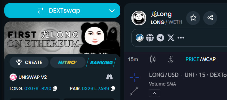 Longoneth's tweet photo. DexTools Socials UPDATED #LONG 💹🐲 #龙Long  #Ethereum #China 

https://t.co/O6bjX7vRaT https://t.co/uDc4isPR4J