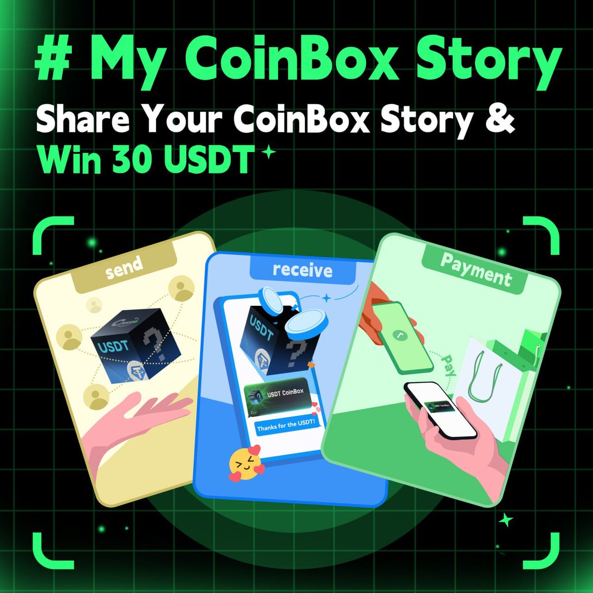 🌊 #MyCoinBoxStory — Win 30 USDT!

How do YOU use CoinBox on Conso? 💬
Share your story &amp; win 🎁
1️⃣ Follow <a href="/conso_tg/">Conso</a>
2️⃣ RT + comment your CoinBox story + UID
(Add #HowIUseCoinBox #CoinBox + pic/video optional)

🗓 Oct 13 – Nov 12
#Conso #wb3 #CPs