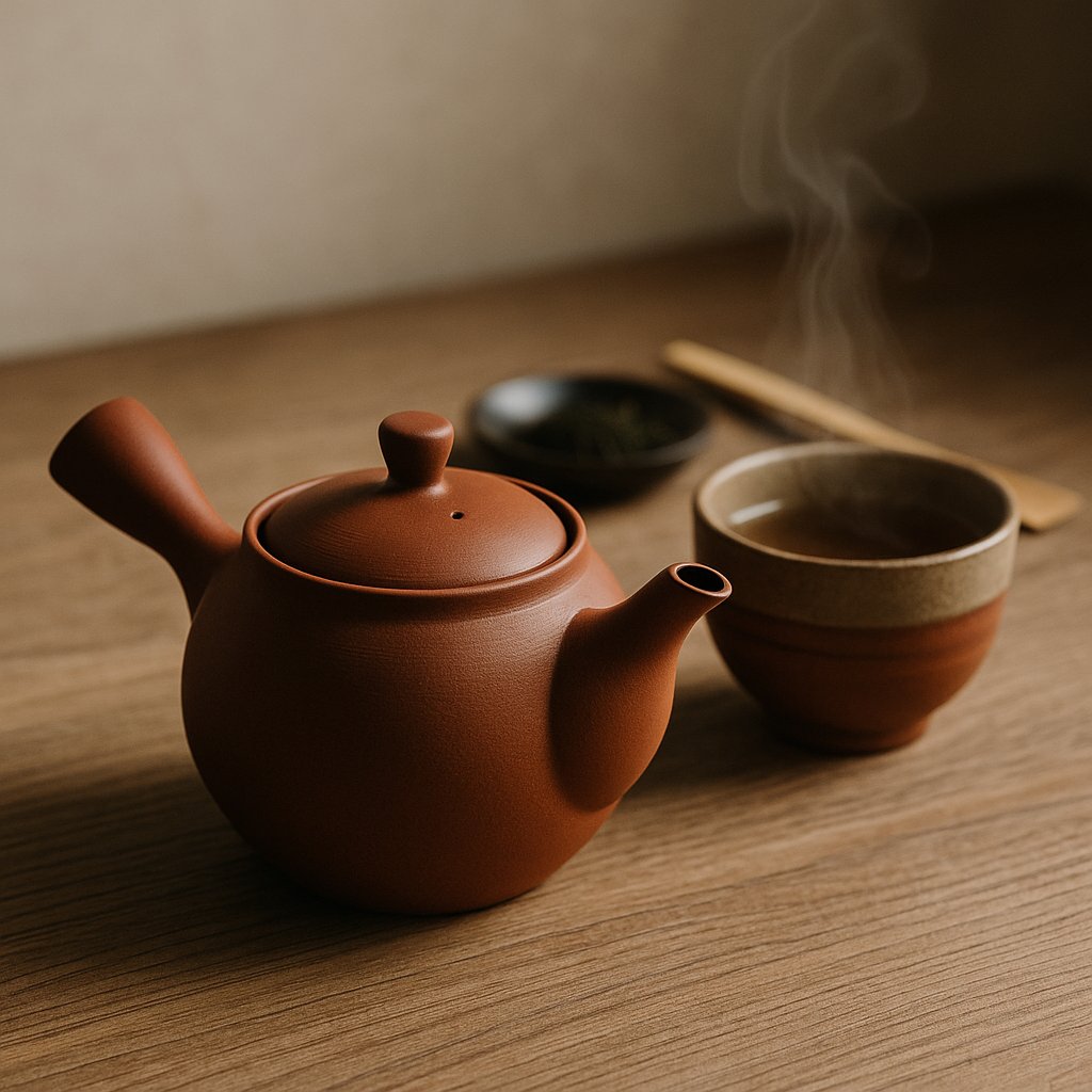 Tokoname-yaki from Aichi — Japan’s classic red clay pottery.  
Its teapots embody simplicity, balance, and timeless wabi-sabi beauty. 🍵  
#TokonameYaki #AichiCraft #Mingei #JapaneseTea #TeaDa