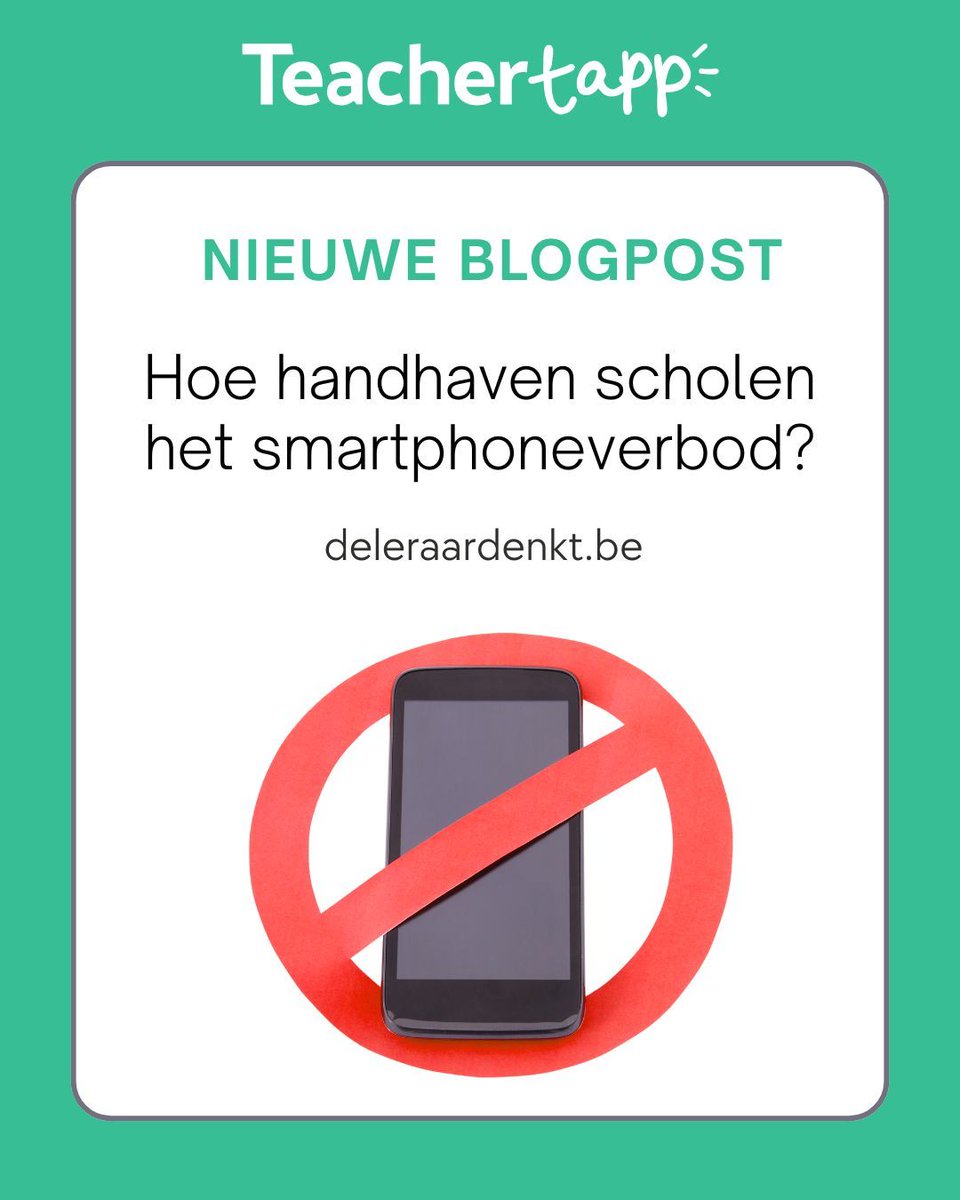 Benieuwd hoe scholen het smartphoneverbod in de praktijk brengen? Bekijk de nieuwe blogpost op sites.arteveldehogeschool.be/deleraardenkt/…