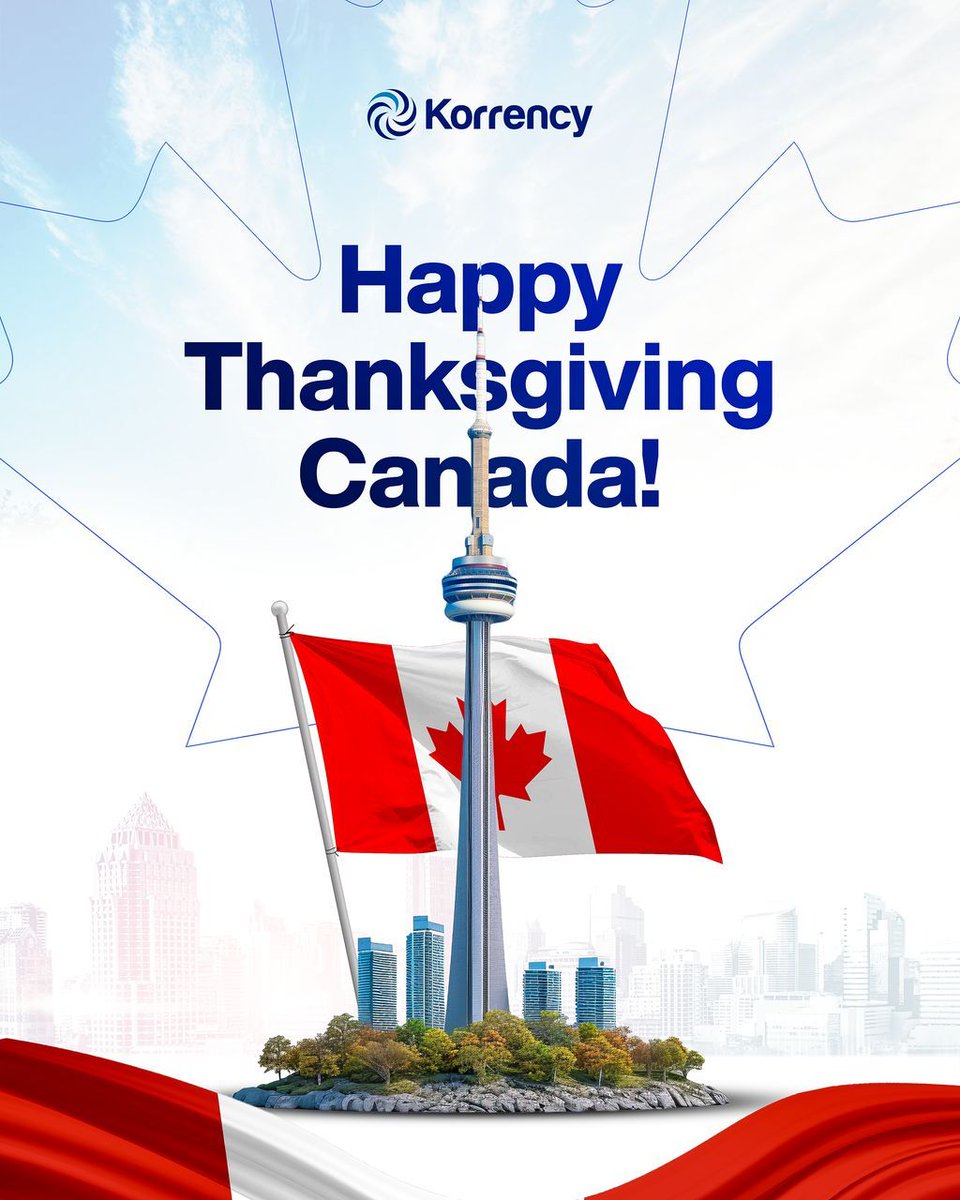 SendKorrency's tweet photo. It’s that time of year again, full plates, full hearts, and a whole lot to be thankful for.
Happy Thanksgiving, Canada! 🇨🇦

#ThanksgivingCanada #Korrency https://t.co/28bSwjumL3