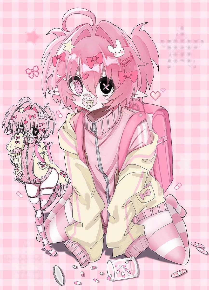 大体同じ時間で描いたリメイク🍥🎀#OC