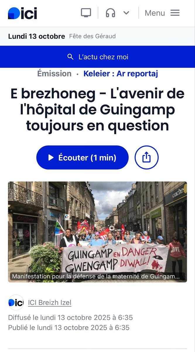 Aterset on bet gant <a href="/icibreizhizel/">ici Breizh Izel</a> diwar-benn dazont ospital #Gwengamp hag ar gwir da zivizout e #Breizh diwar-benn ar yec'hed francebleu.fr/emissions/kele…