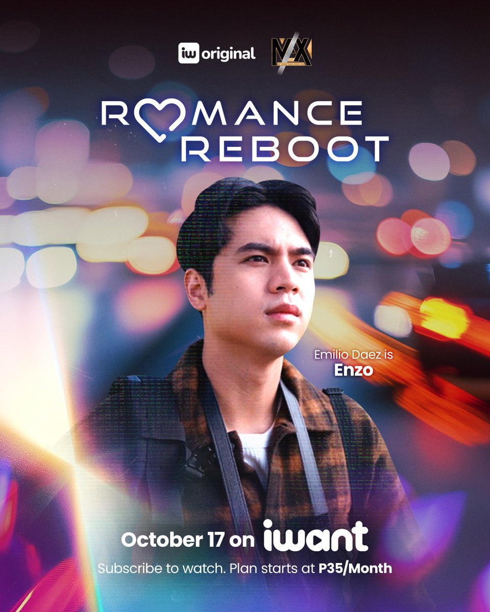ofc_iwant's tweet photo. Can a "reset" set things right?

#EmilioDaez is Enzo in #RomanceReboot. 
Streaming this OCTOBER 17, 8 PM on iWant!

Subscribe now to watch. https://t.co/qi29W4Wiu9 https://t.co/zdDEcg2uKc