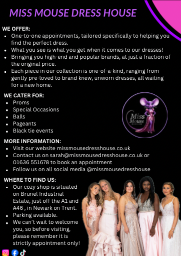 GaribaldiSchool's tweet image. Prom 2026 info for Year 11 girls! Miss Mouse Dress House can help you find the perfect dress at discounted rates. Don’t miss out! 👗✨ #Prom2026 #Year11 #PromDress