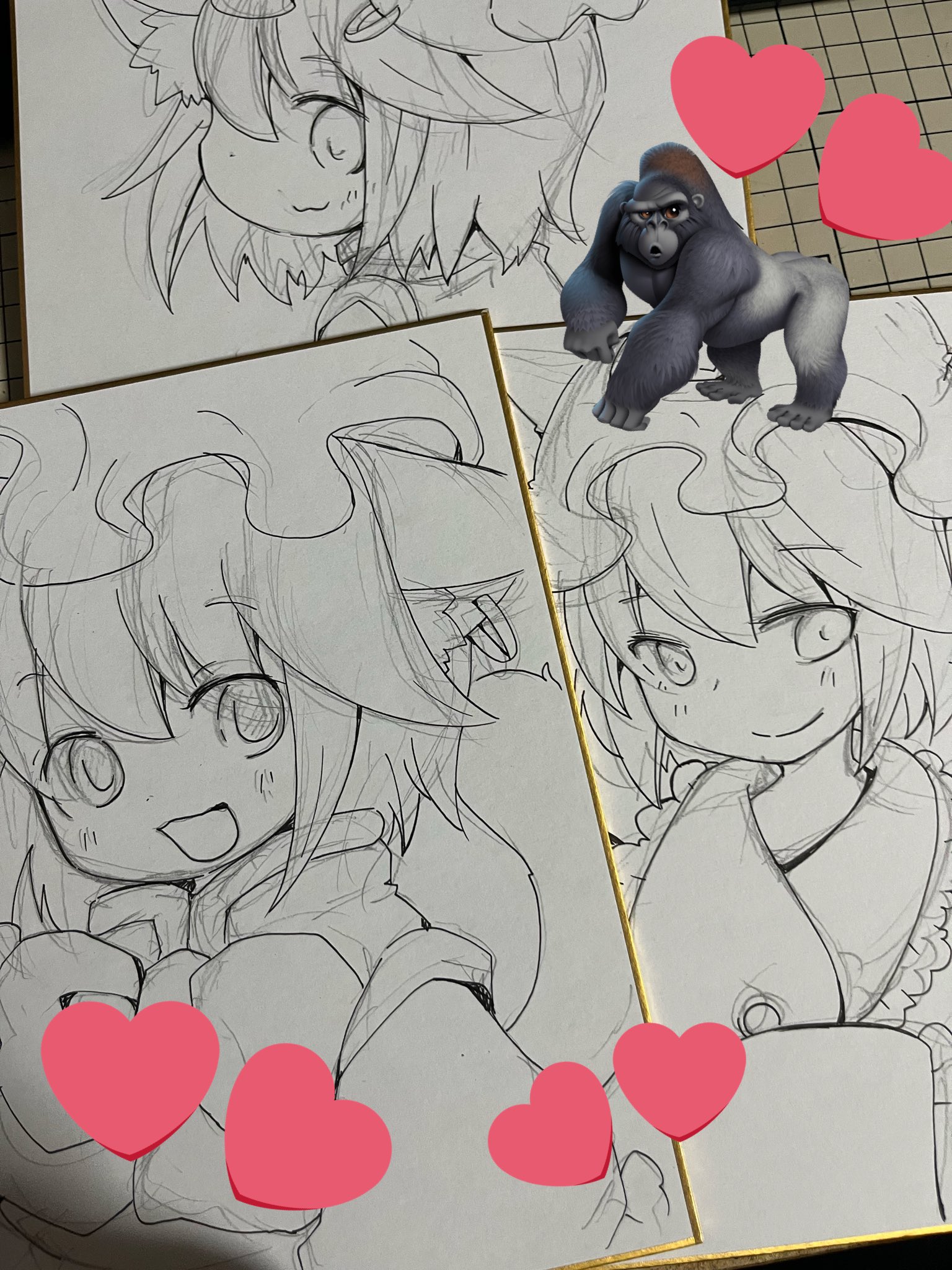 ＆'-空の向こうで咲きますように-」色紙 お紙@【秋例え65ab】 on