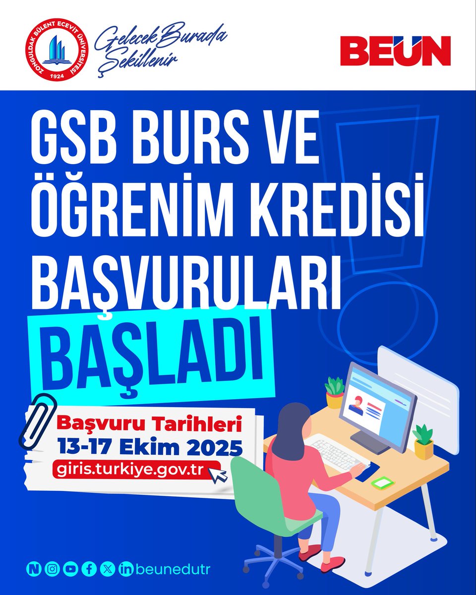 🎓 GSB Burs ve Öğrenim Kredisi Başvuruları Başladı!

Gençlik ve Spor Bakanlığı tarafından verilen burs ve öğrenim kredisi başvuruları başladı.
💻 Başvurularınızı 13-17 Ekim 2025 tarihleri arasında
👉 giris.turkiye.gov.tr adresi üzerinden yapabilirsiniz.

🎯 Geleceğini