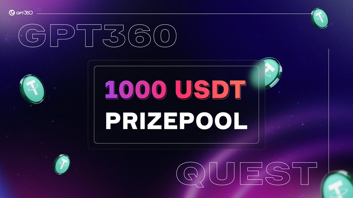 New Zealy tasks just went live

 👀Jump in here → zealy.io/cw/gpt360
Quick tasks, easy XP, real rewards.

There’s still a 1k USDT prize pool open—don’t miss it.

Every task gets you closer to the top 20.
I’m grinding mine right now on <a href="/GPT360_Official/">GPT360</a> 🧠