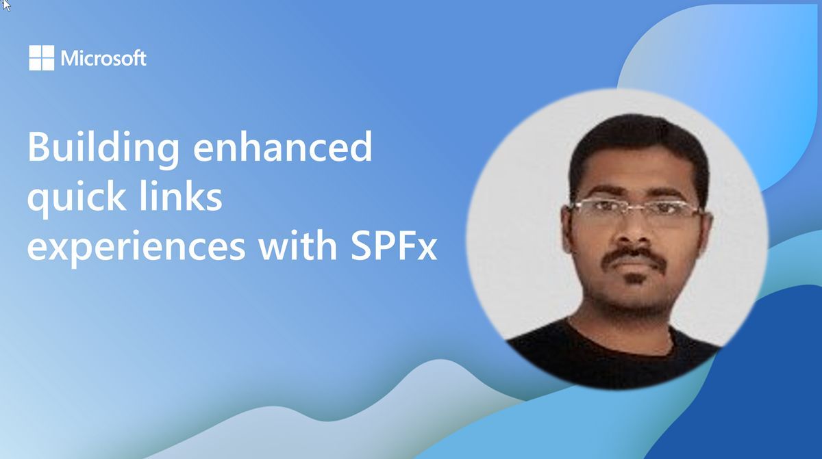 💡 Build enhanced Quick Links with SPFx

Let <a href="/sudharsank/">Sudharsan K (M365 MVP) 😎</a> share layouts and animations; audience targeting; PnPjs integration; and property pane authoring patterns for modern intranets.

📺 Watch now → youtu.be/0GQ_tb08hBM

#SharePoint #SPFx #Microsoft365