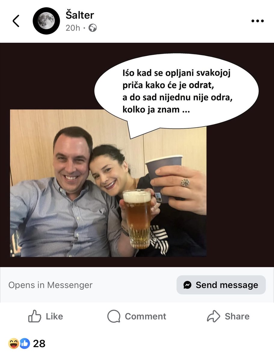Na fotografiji je moja sestra od strica, šćer pok. Miodraga-Miška Vukovića, majka troje đece. 

Jedan od administratora ovog facebook profila, prema nezvaničnim informacijama, dugogodišnji je saradnik/kolumnista jednog dnevnog lista u Crnoj Gori. 

Slučaj ću prijaviti Policiji.