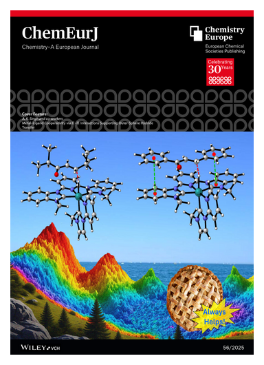 ChemEurJ's tweet photo. #CoverFeature Metal–Ligand Cooperativity via Π–Π Interactions Supporting Outer-Sphere Hydride Transfer (Amrendra K. Singh and co-workers) https://t.co/L28284xmAJ ChemEurJ 56/2025 • https://t.co/nbjG8gIPry https://t.co/WjpZb0uvpz