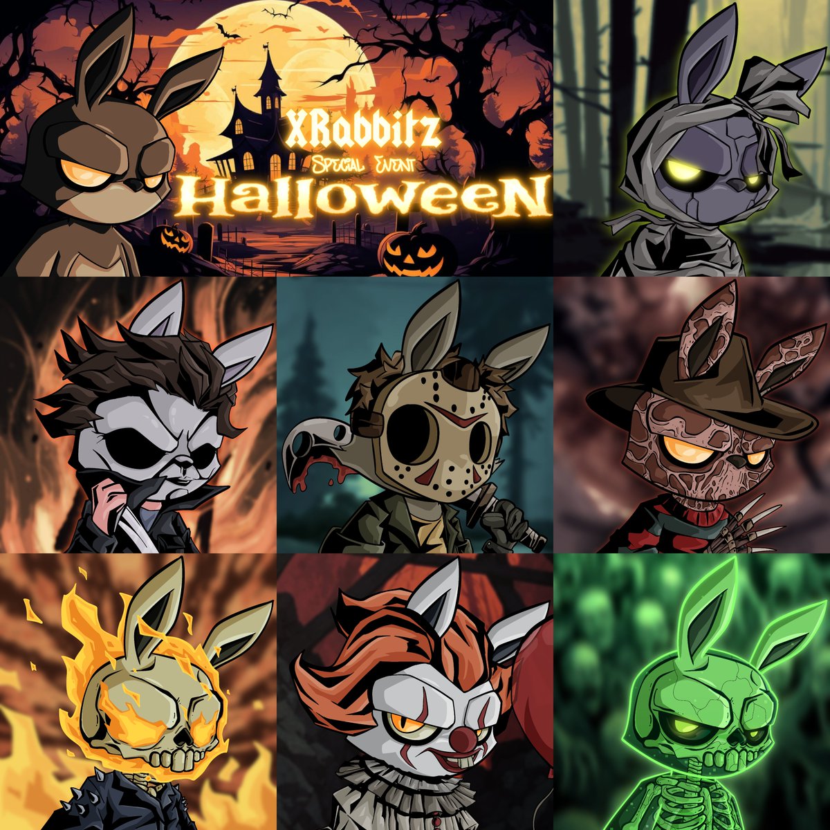 DiixArtwork's tweet image. XRabbitz 𝕏 Halloween🎃👻
Drop 9 XRabbitz
Spooky Halloween - Themed
on @xrpcafe
Don't miss out ‼️
xrp.cafe/collection/xra…
#XRP #NFT #BadRabbitz
#XRabbitz #XRPCommunity