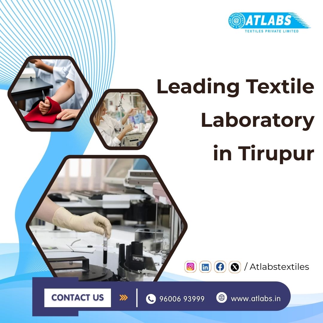 AtlabsTextiles's tweet image. Our expert team provides reliable results for strength, colorfastness, shrinkage, and durability tests
#AtlabsTextiles #TextileTesting #QualityAssurance #TirupurTextiles #FabricTesting #TextileLaboratory #MadeInTirupur #TextileIndustry