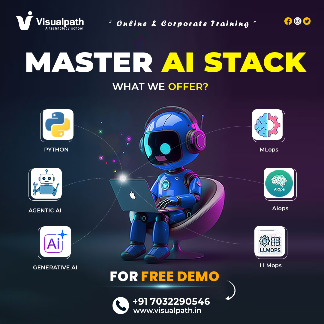 VisualpathPro's tweet image. 🤖 Master AI Stack — Build Skills That Shape the Future!
Learn Python, Agentic AI, Generative AI, MLOps, AIOps, and LLMOps with hands-on projects 
💻 Online &amp;amp; Corporate Training | Live Projects | Real-Time Learning
📞 +91 7032290546
🌐 Visit: visualpath.in/aws-ai-online-… 

#AIStack