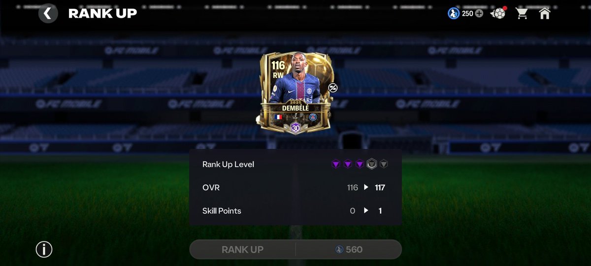 <a href="/EASFCMOBILE/">EA SPORTS FC MOBILE</a> on behalf of FC mobile community I am going to request you to give us extra Rank up tokens or make Untradeable players rank up transfer 😔

Now we can't rank up players anymore 

Previously we were ranking up with % but now we have to give every player exact amount