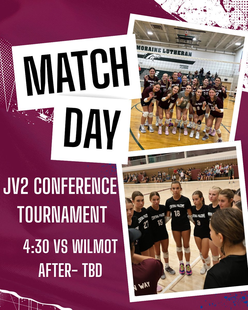 Good luck to JV2 as they head off to Beloit Memorial for their conference tournament! First round starts at 4:30 they will take on Wilmot.