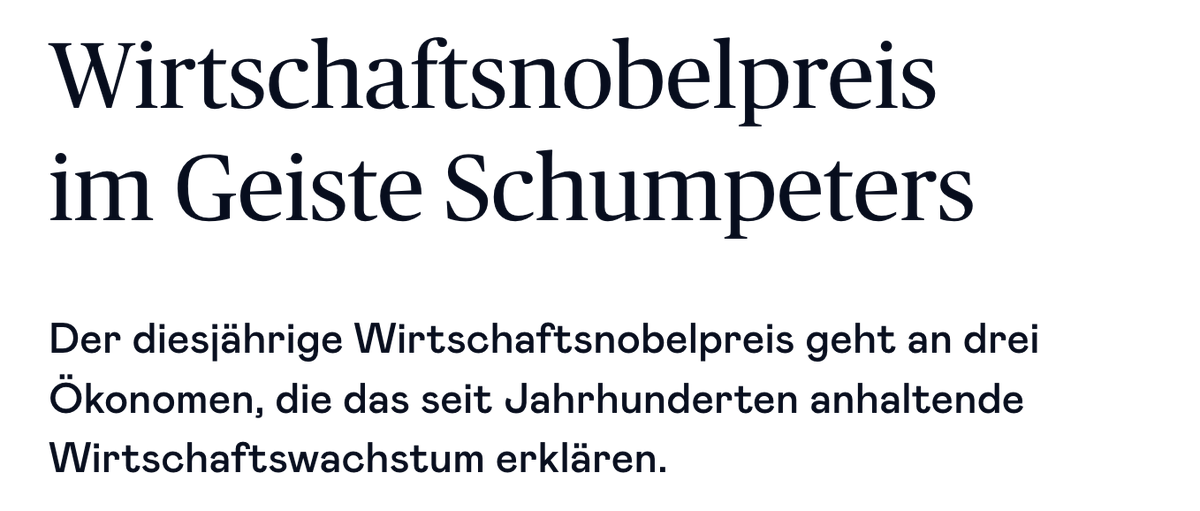 Der heutige Wirtschafts-Nobelpreis ist kein wissenschaftliches Elfenbeinturm-Spektakel – er ist eine Mahnung und eine Einladung: 

#Wachstum ist verdient, nicht garantiert:

Mit der Auszeichnung von Joel Mokyr, Philippe Aghion und Peter Howitt wird klar: wirtschaftlicher