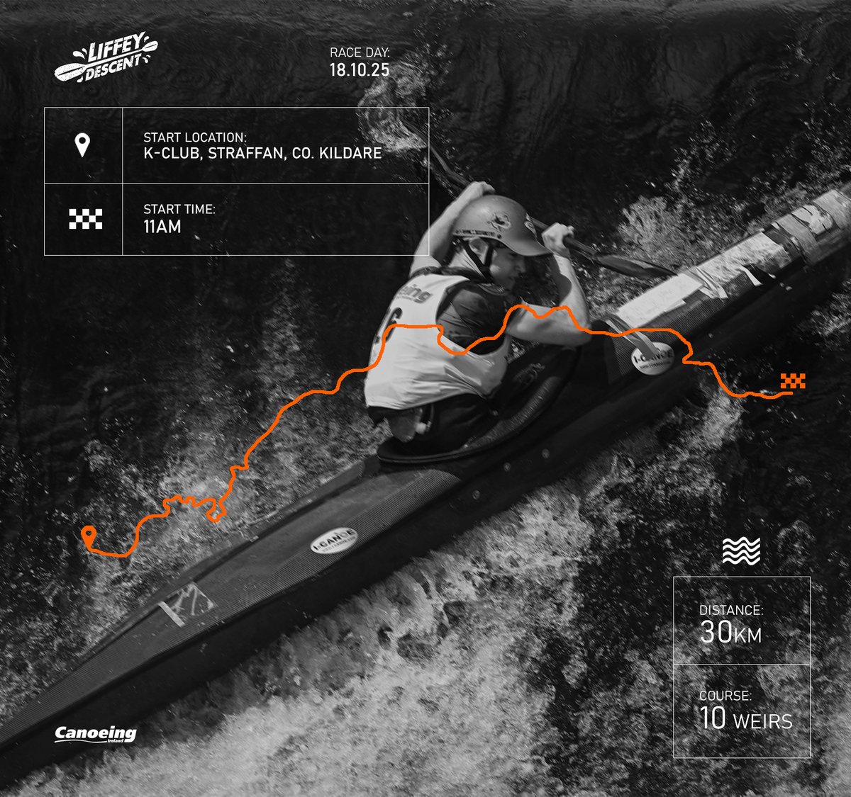 Liffey Descent 2025 🚣
📍 Straffan - Islandbridge
🕚 Start time: 11am
📏 30km
🌊 10 weirs
🏁 Race day: 18/10/25
Entries close tomorrow - eventmaster.ie/event/1pPwfwDH…