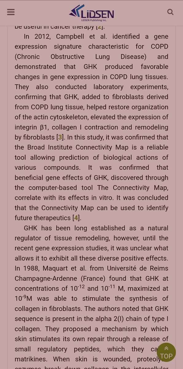 PGC1a_RB's tweet image. Anti-cancer, pro-immune modulation, brain, overall effects of GHK-Cu
- GHK-Cu has been shown to reverse gene expression associated with aggressive metastatic colon cancer, suppressing 74% of 54 human genes in patients, resetting cancer-causing genes to healthier states