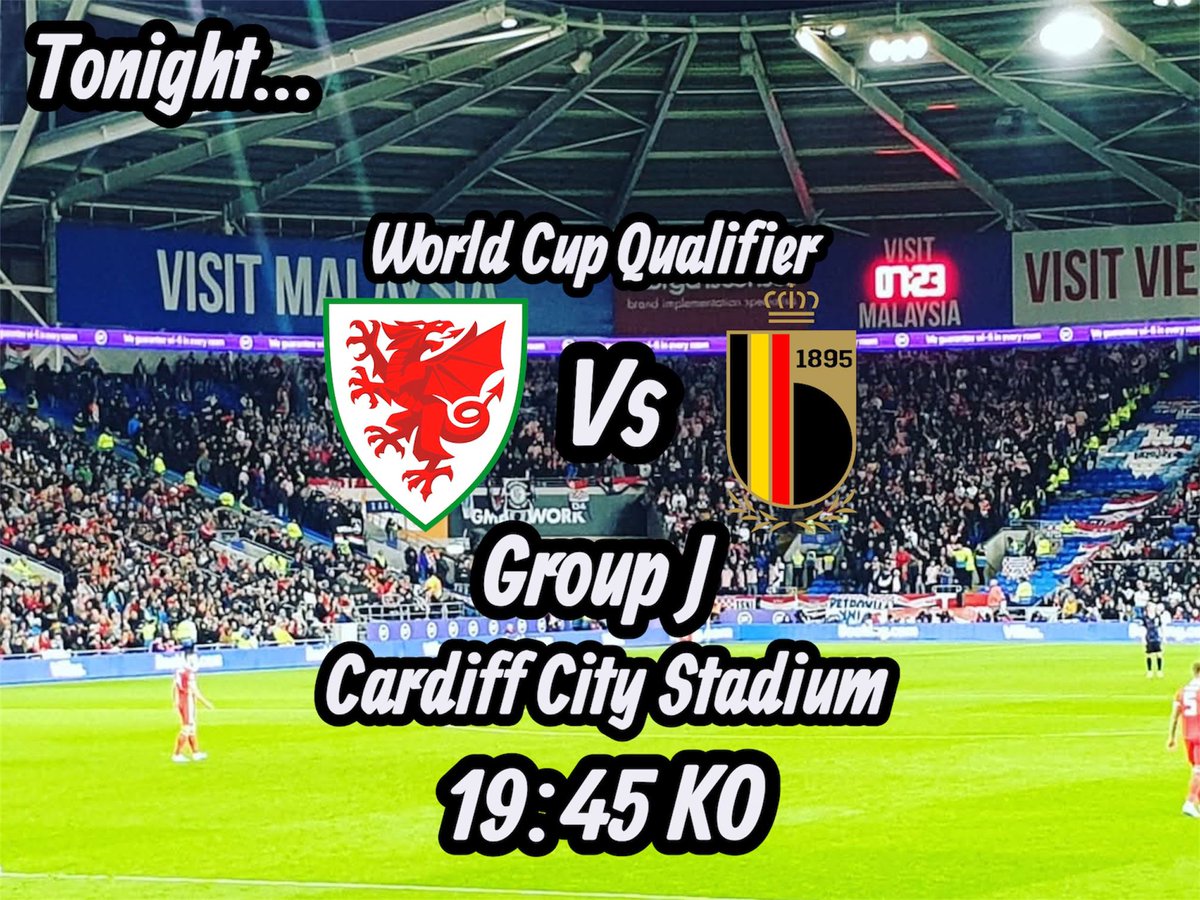 Matchday Group J 

🏴󠁧󠁢󠁷󠁬󠁳󠁿 Wales vs Belgium