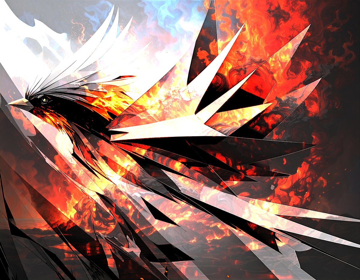 sanrotasu0216's tweet image. Iron Firebird　Chim lửa sắt　#AI #PS #Adobe