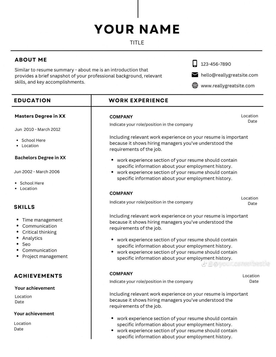 Best resume template!