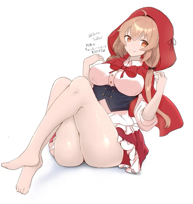 今が旬の村雨ハロウィンmode+改中破ポーズ。 描きました。3H 太ももが食べごろです。