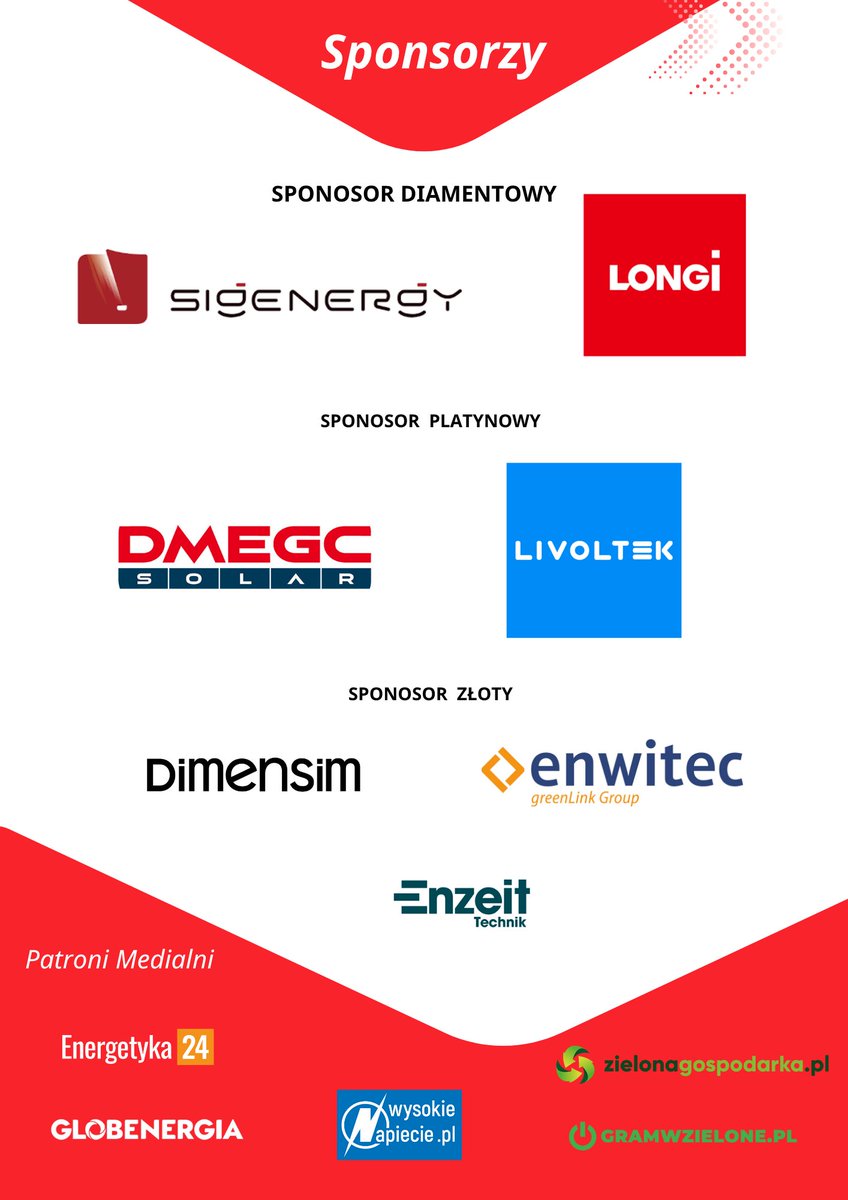 Forum Energii Przyszłości 2025 rośnie w siłę dzięki naszym Sponsorom! 
To właśnie dzięki Wam możemy tworzyć wydarzenie, które łączy branżę PV, magazynowania energii i OZE — miejsce realnych rozmów, inspiracji i współpracy.
polskapv.pl/wielka-integra…