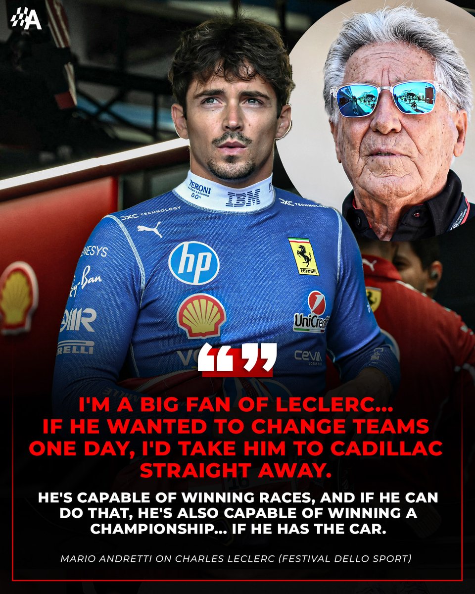 autosport's tweet photo. Mario Andretti has got his eyes on Charles Leclerc 👀 https://t.co/jVf3ptJgL2