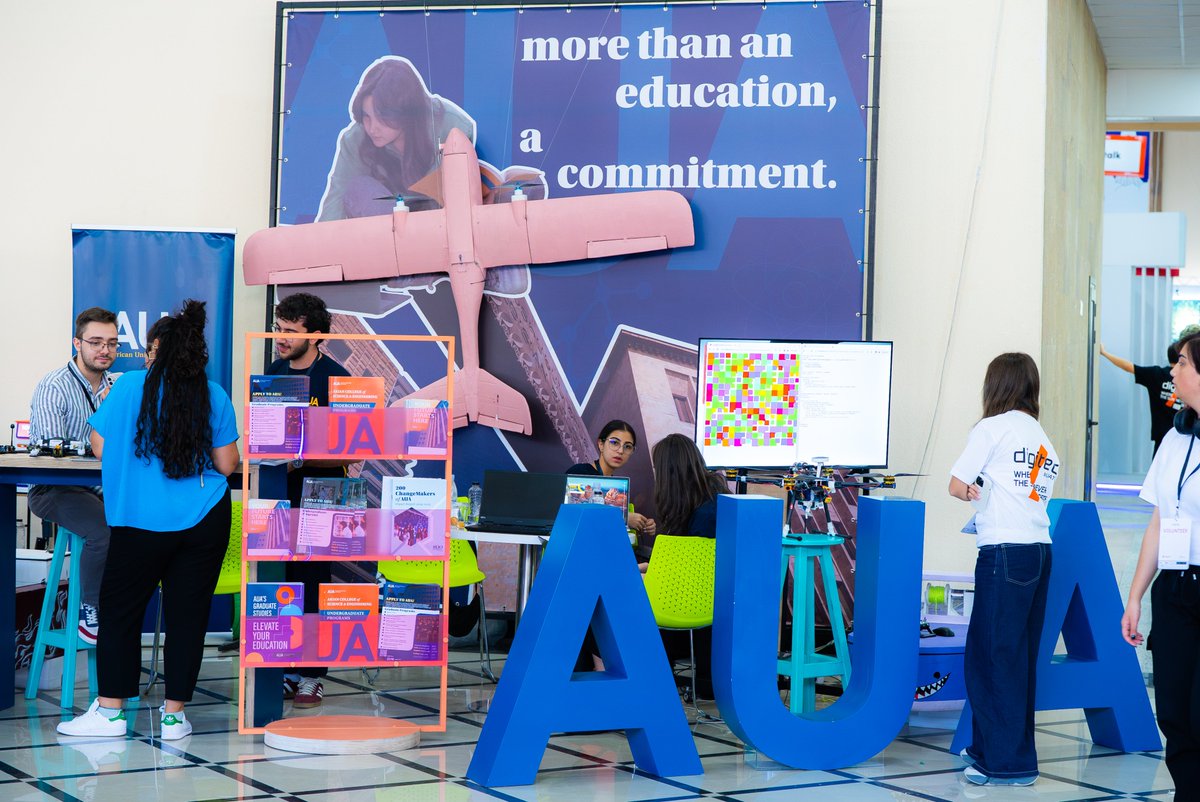 AUAtweets's tweet image. That’s a wrap on an inspiring weekend at #DigiTec2025! 🚀

The #AUA team was proud to be part of #Armenia’s largest tech event, connecting with innovators, showcasing student projects, and exploring how technology continues to shape our future.
