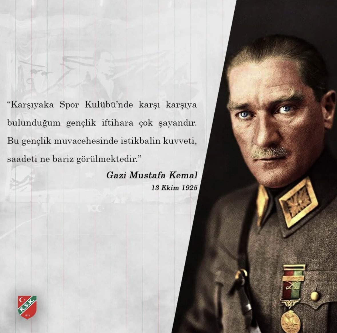 Karsiyaka Ataturk demek
Ataturk karsiyaka demek.