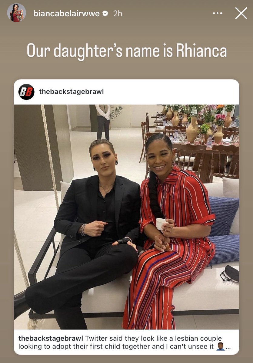 riplicity's tweet image. rhea namedropping rhiyo, now bianca acknowledging rhianca??? what’s happening rn!