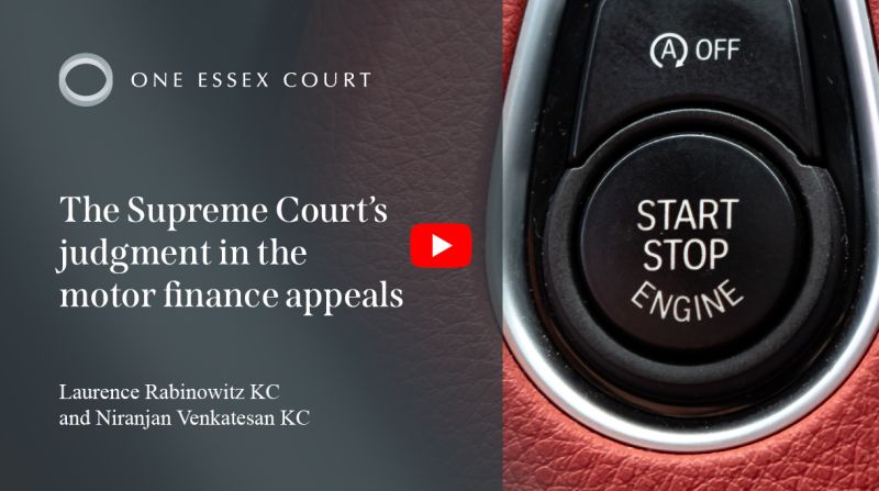 In this webinar, Laurence Rabinowitz KC and Niranjan Venkatesan KC explored the judgment and its practical implications not only for motor finance but commercial litigation more generally, especially in civil fraud and bribery claims lnkd.in/eWScsr9T