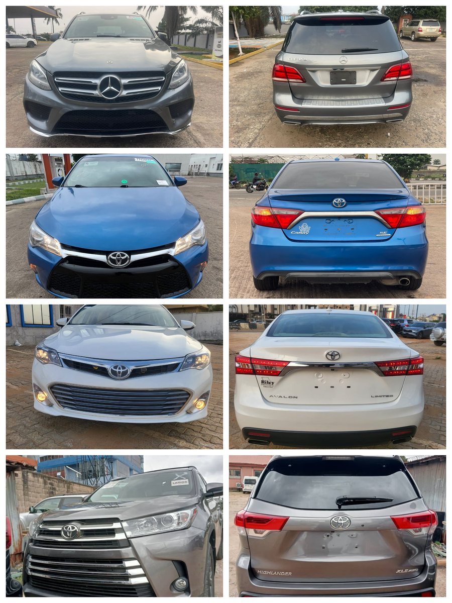 bashcousim's tweet photo. @FotoNugget FOREIGN USED/TOKUNBO CARS AVAILABLE FOR QUICK SALE 

• 2018 GLE 350  ₦45

• 2016 Camry SPECIAL EDITION  ₦19

• 2016  Highlander XLE  ₦29

• 2013 Avalon LIMITED EDITION  ₦19

Kindly DM for further details

https://t.co/REFn3GsF1B https://t.co/b0q8mPQ9xv