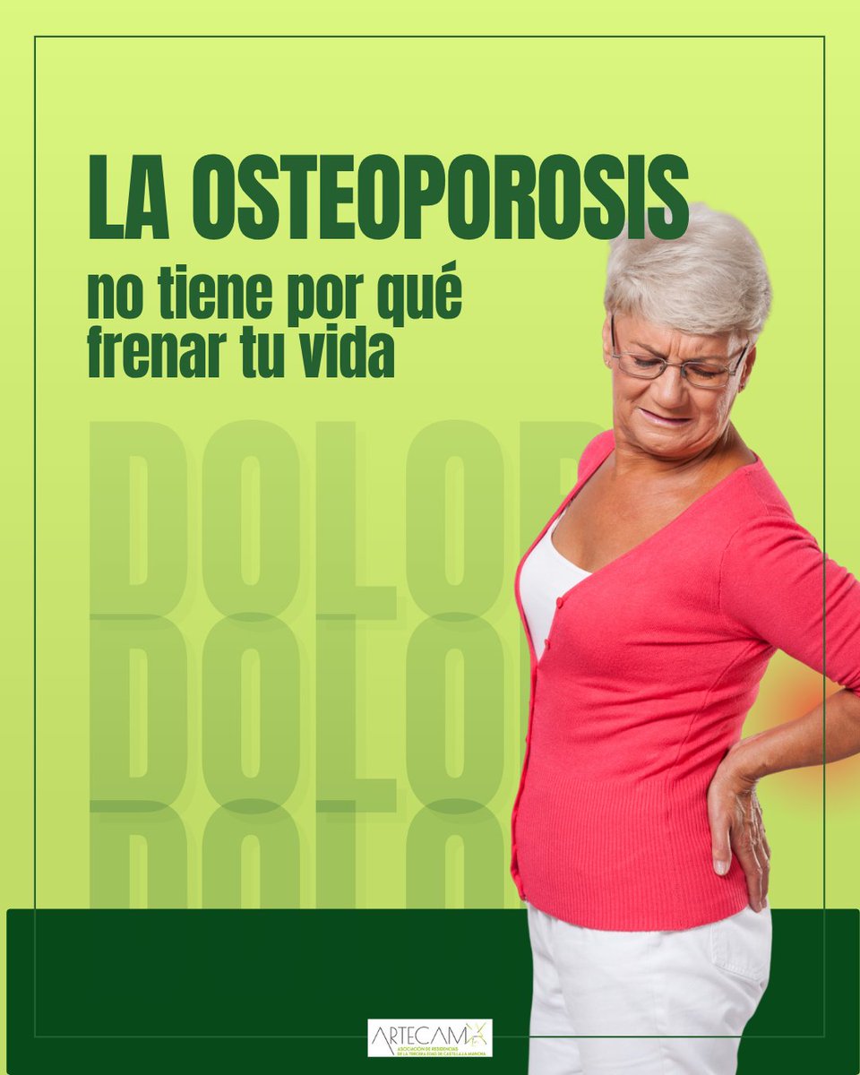 Día Mundial de la Osteoporosis
🦴 La osteoporosis no tiene por qué frenar tu vida.
El movimiento es una medicina poderosa: caminar, subir escaleras o hacer ejercicios de fuerza mejora el equilibrio y refuerza los huesos. Siempre con supervisión y adaptado a cada persona.
#Artecam
