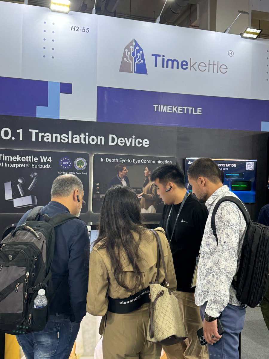 TimekettleTech's tweet image. Day 1 at #GITEX2025 was packed! 🚀 Our booth was buzzing with visitors eager to experience seamless cross-language communication with Timekettle. 🌍💬

We can’t wait to meet you — come join us!
🎯 Stand 55, Hall 2 – Dubai World Trade Centre
#Timekettle #GITEX #gitexdubai…