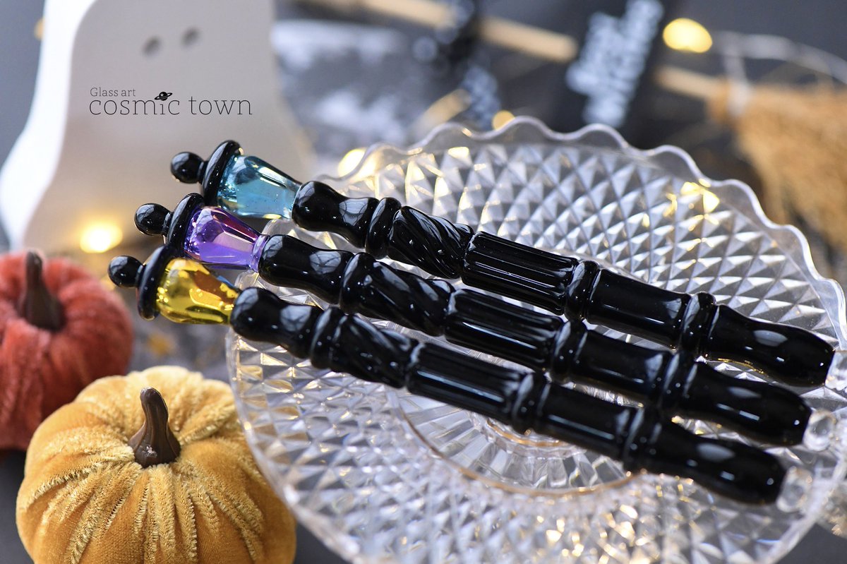 街頭ガラスペン(黄色) Cosmic town 新作【街灯ガラスペン】11/13 (月