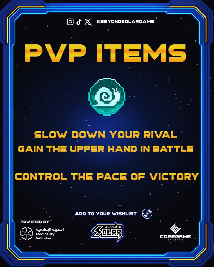 Every item can change the outcome of battle.
In the PvP arenas of Beyond Solar, every decision counts.
Choose the right item at the right moment and turn the fight in your favor.

More PvP items will be revealed next week.
Add Beyond Solar to your Steam wishlist.

#beyondsolar