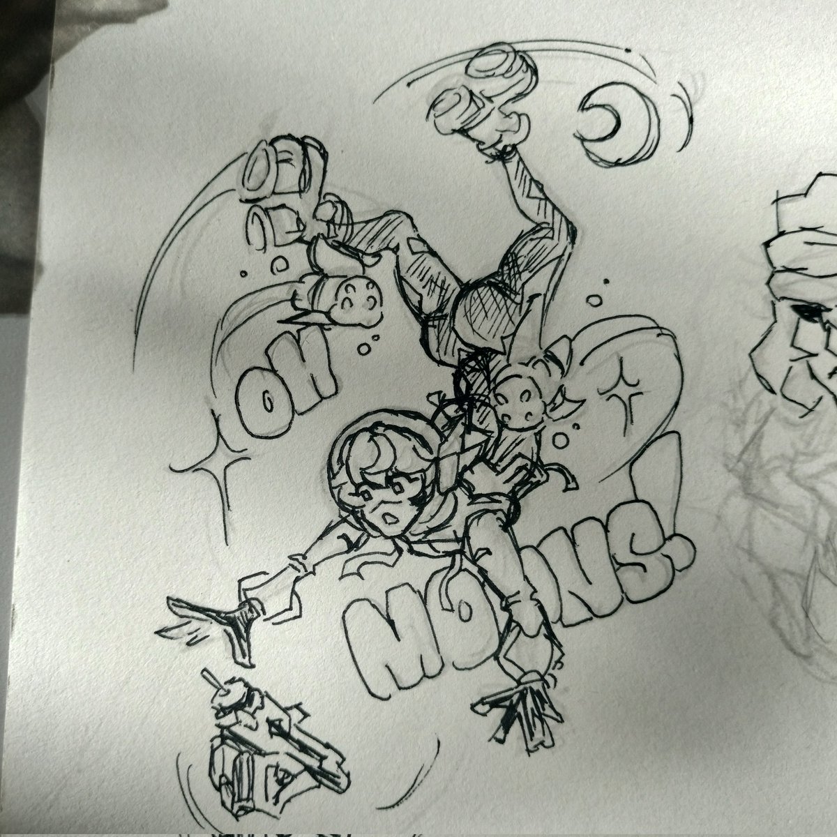 #juno #wip #sketch :] #overwatchfanart school thing yoyo