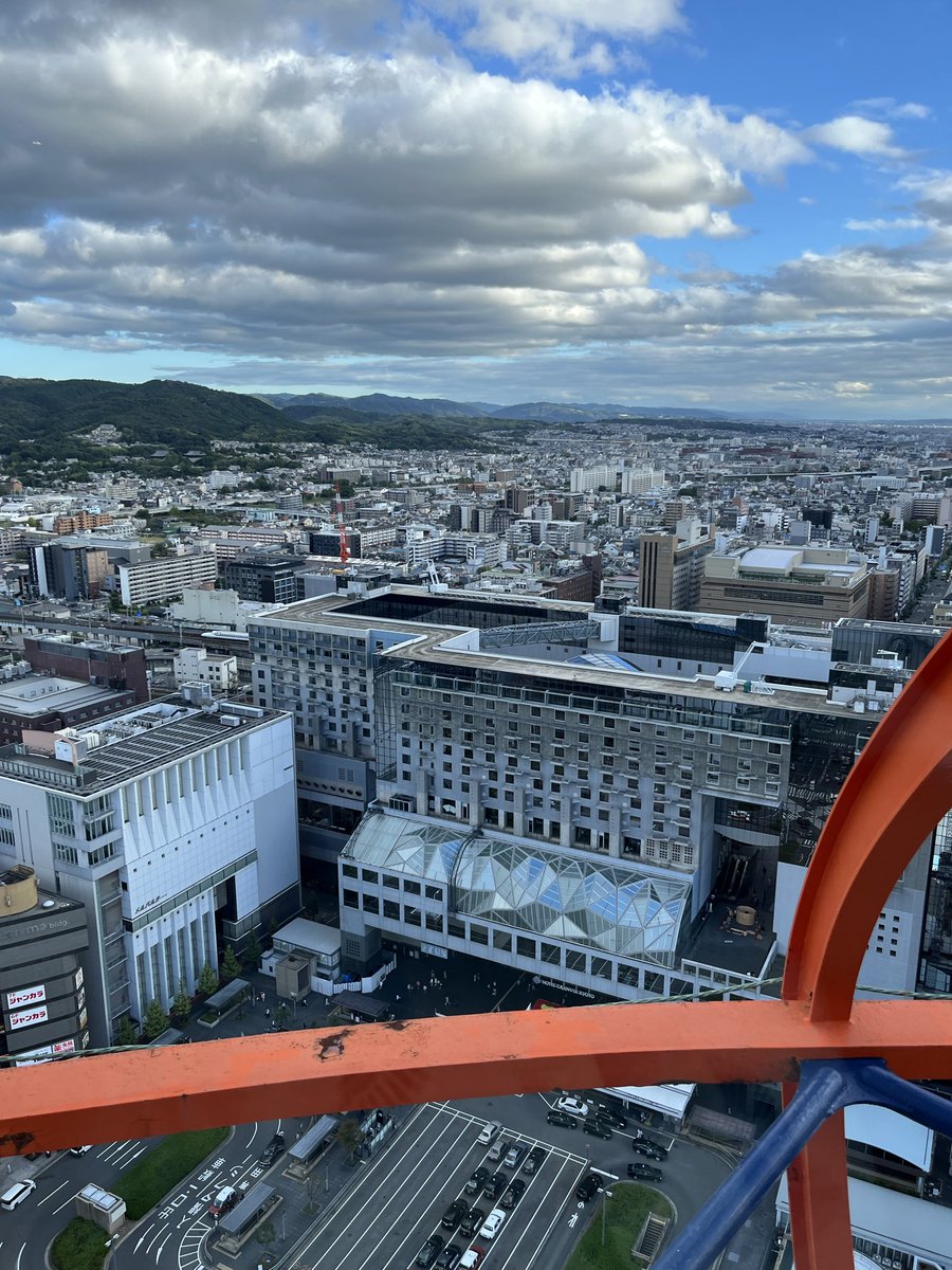 京都タワーに初めて登った。　#京都タワー