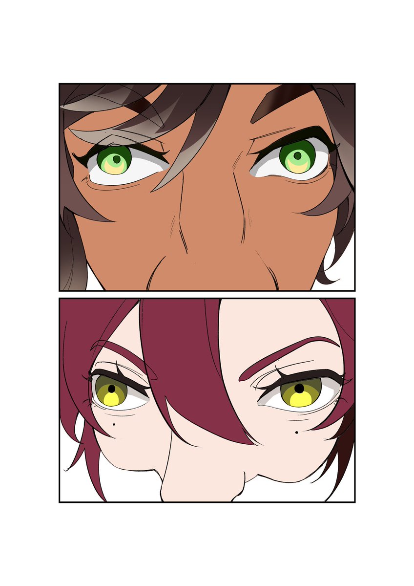 niwashiou's tweet image. #ama
Here's Sethos and Heizou staring at each other's eyes and kiss.
Warning: Sethzou + I have a bad sense of humor and am too lazy to finish it.