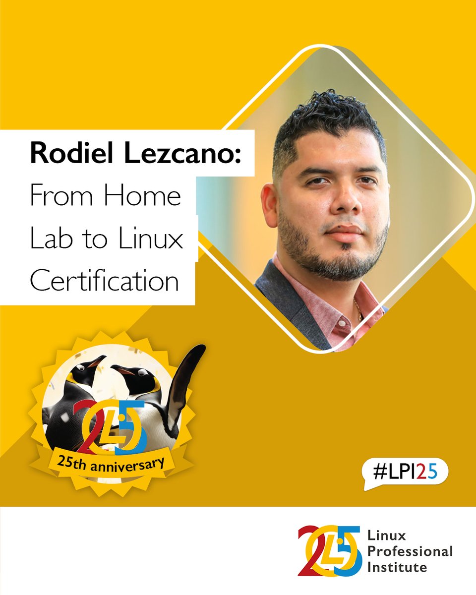 LpiAfrica's tweet image. Ever break something while tinkering? 

Rodiel did—over and over. But each mistake helped him build skills that paved the way to a career in #opensource with @LPIConnect certifications.

Turn trial and error into growth and success! 

See how: lpi.org/1v8d

#FOSS #LPI