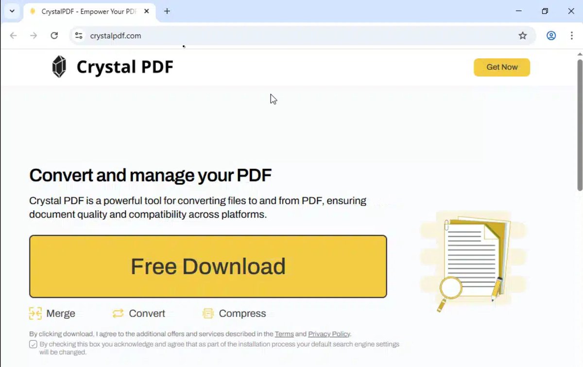 struppigel's tweet image. CrystalPDF.exe is another one of these malicious PDF editors. Written in F#. 0/73 on VT.
virustotal.com/gui/file/598da…
Signer: VAST LAKE LTD
Downloaded from: crystalpdf(dot)com